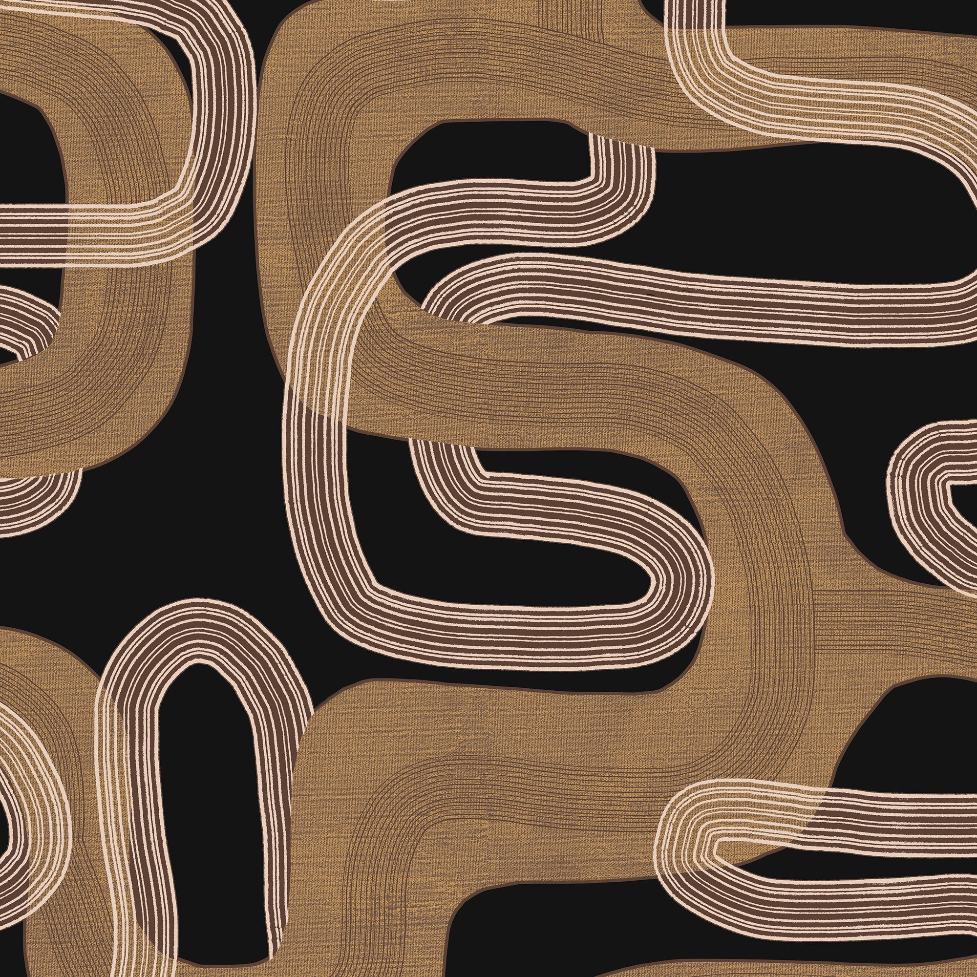 Pipelines Stone Urban Tribe Wallpaper by Tres Tintas