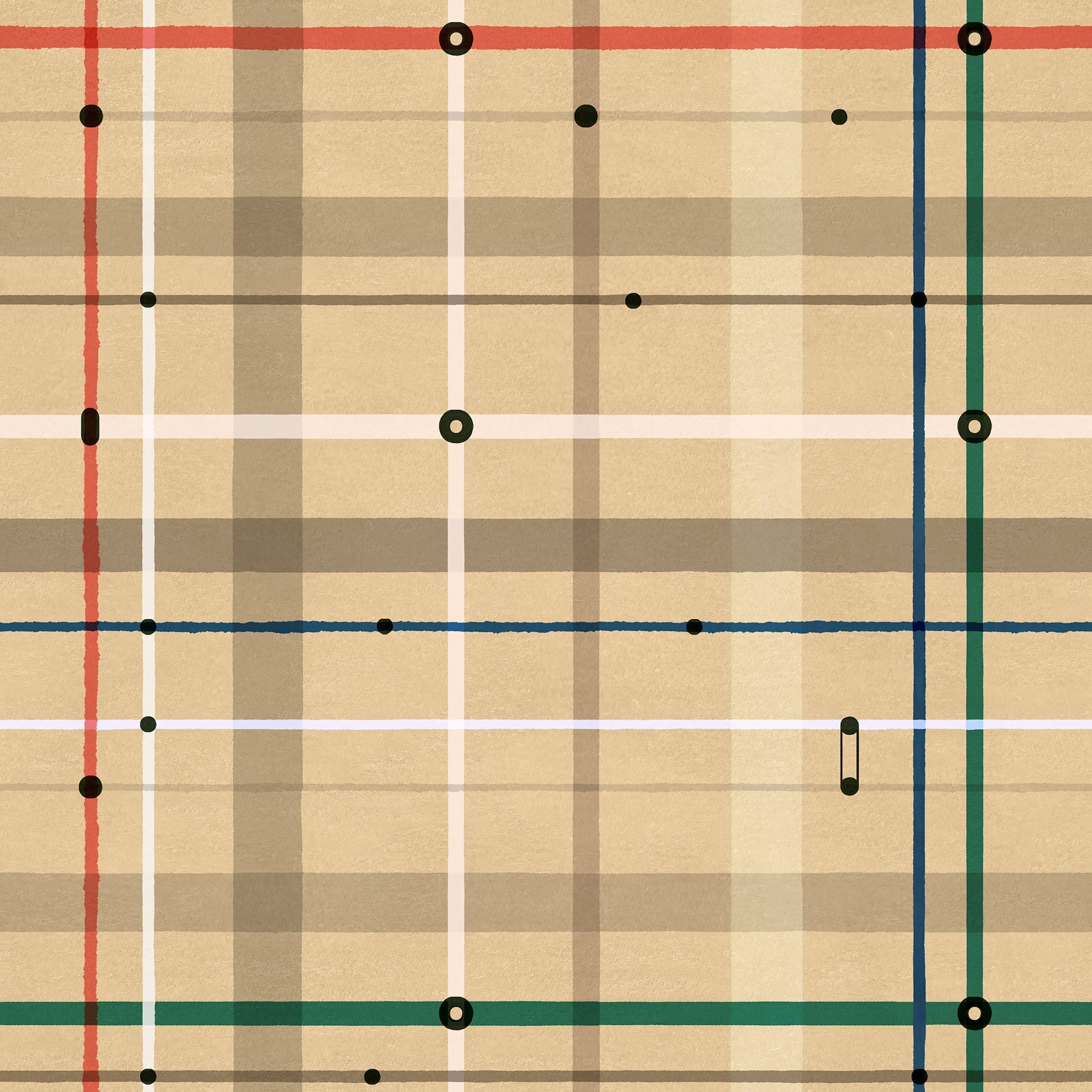 Subway Copper Urban Tribe Wallpaper by Tres Tintas