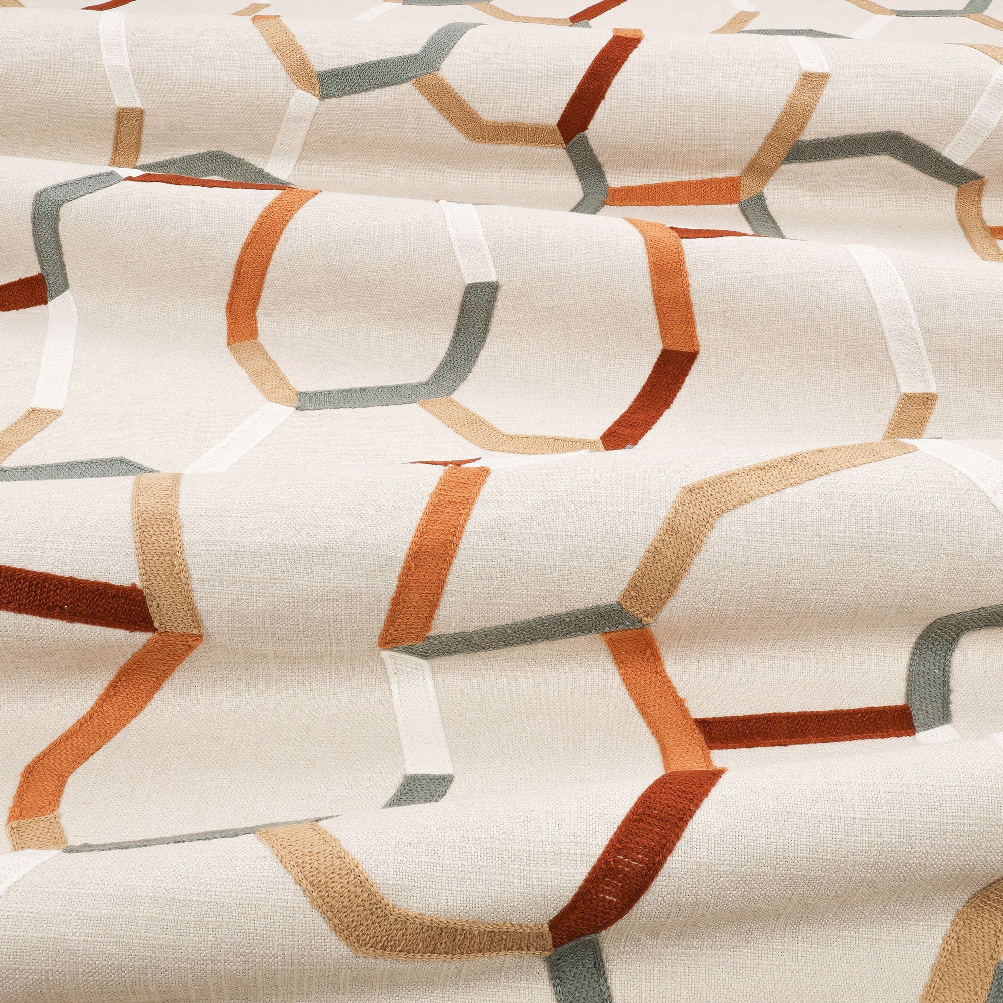 V3645/03 Samir Sienna Zaria Fabric by Villa Nova