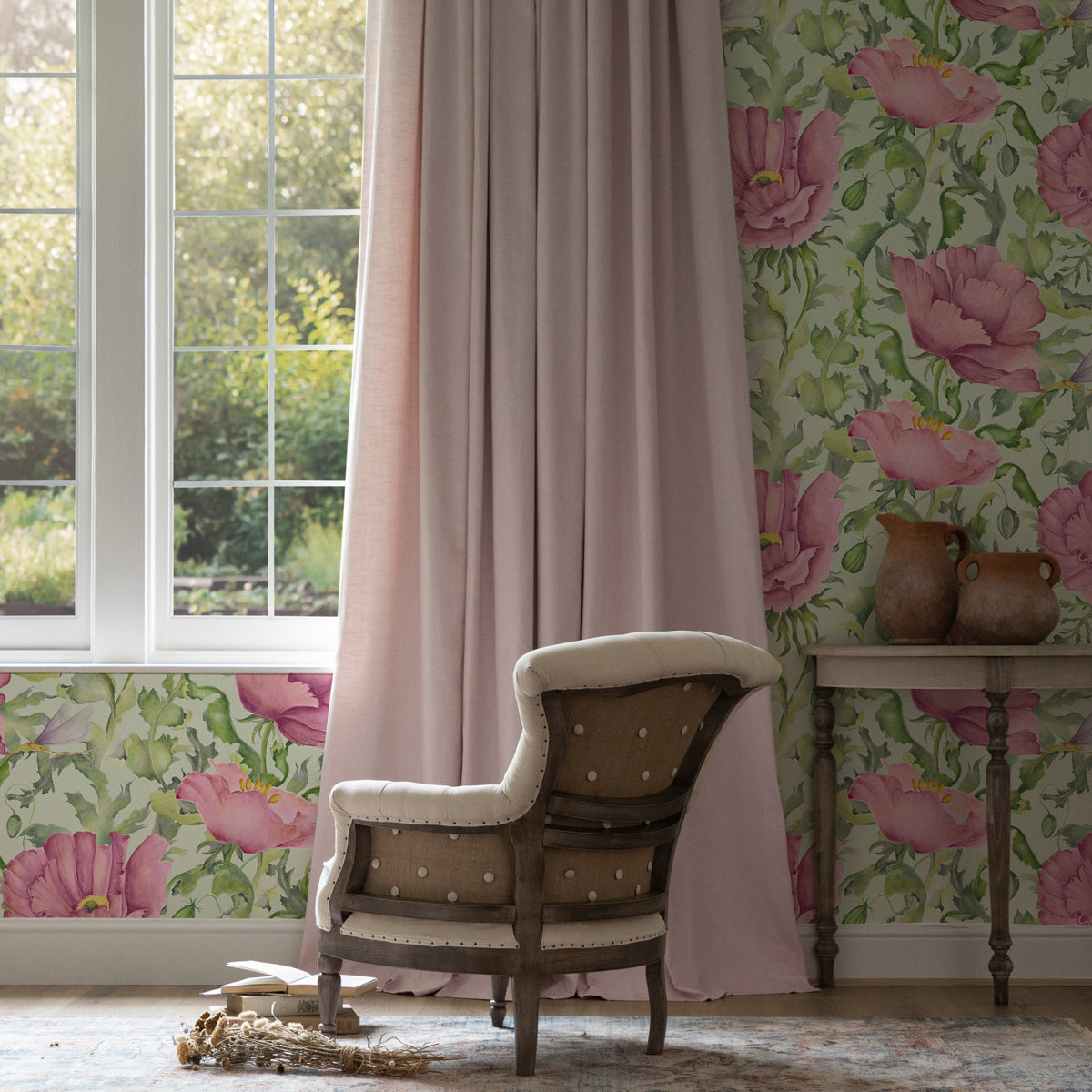 Valeria Sage Wallpaper by Voyage Maison | VALERIA/WPO/SAG