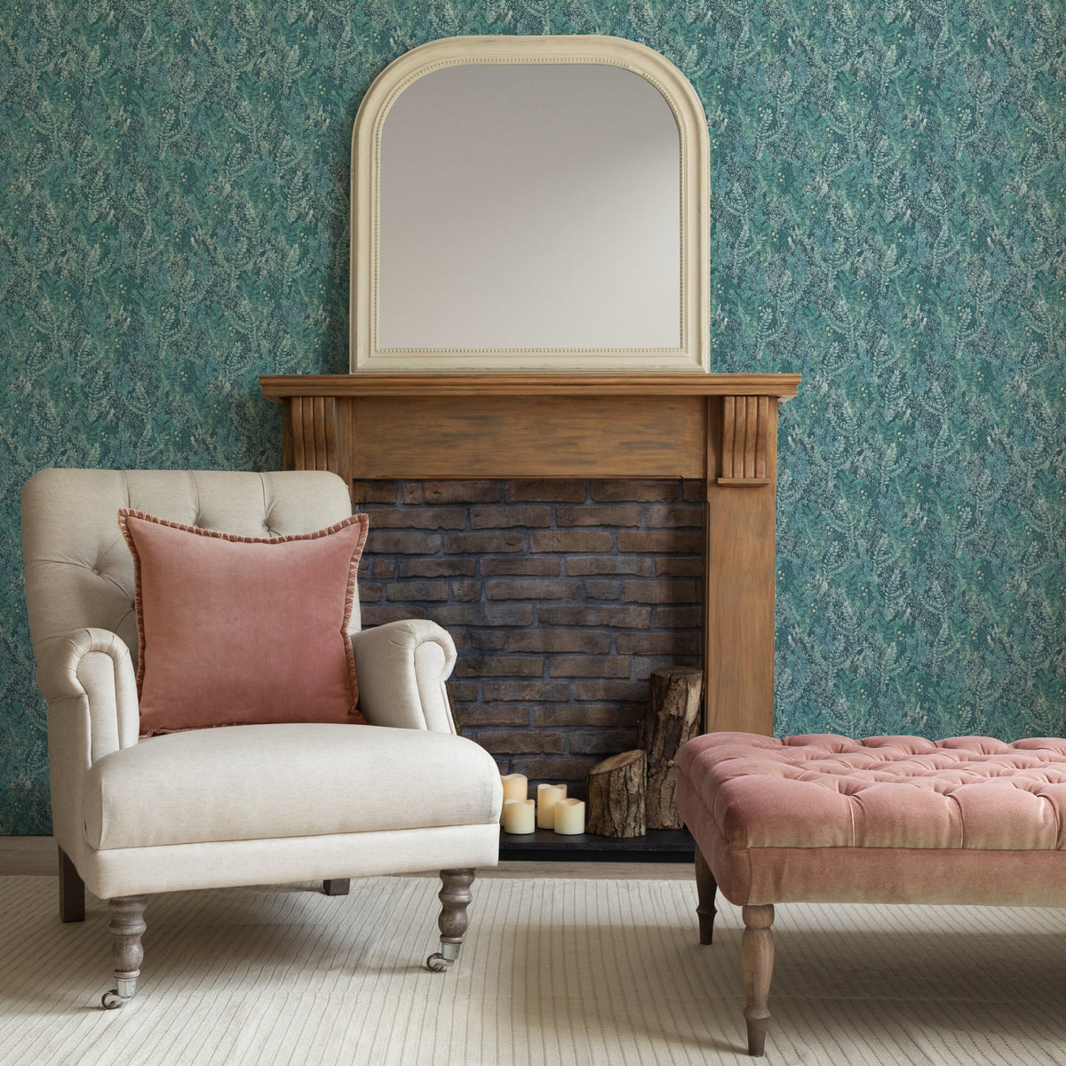 Valetta Teal Wallpaper by Voyage Maison | VALETTA/WPO/TEA