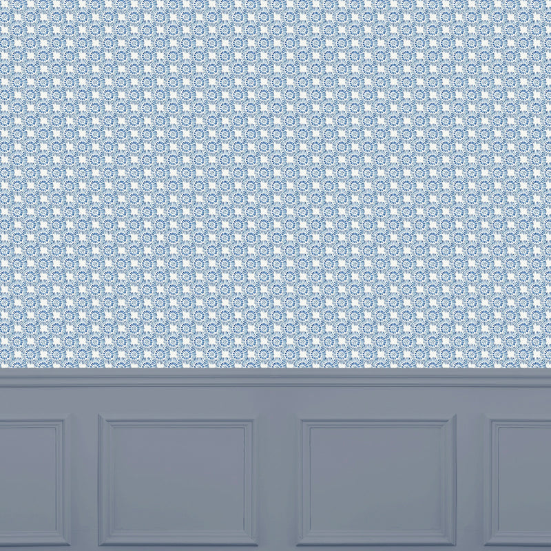 Vali Denim Country Folk Wallpaper by Voyage Maison | VALI/WPO/DEN