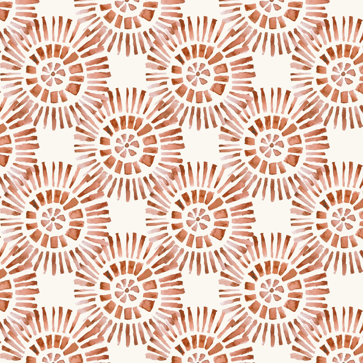 Vali Terracotta Country Folk Wallpaper by Voyage Maison | VALI/WPO/TER