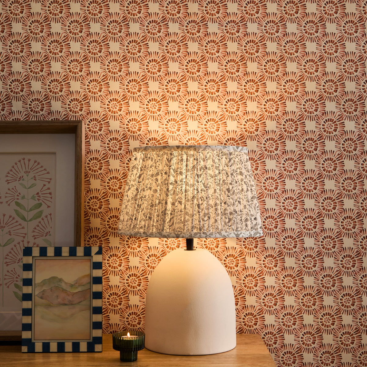 Vali Terracotta Country Folk Wallpaper by Voyage Maison | VALI/WPO/TER