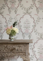 Vallance Tea Rose Wide Width Wallpaper By Lewis & Wood