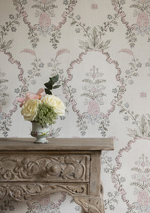 Vallance Tea Rose Wide Width Wallpaper By Lewis & Wood