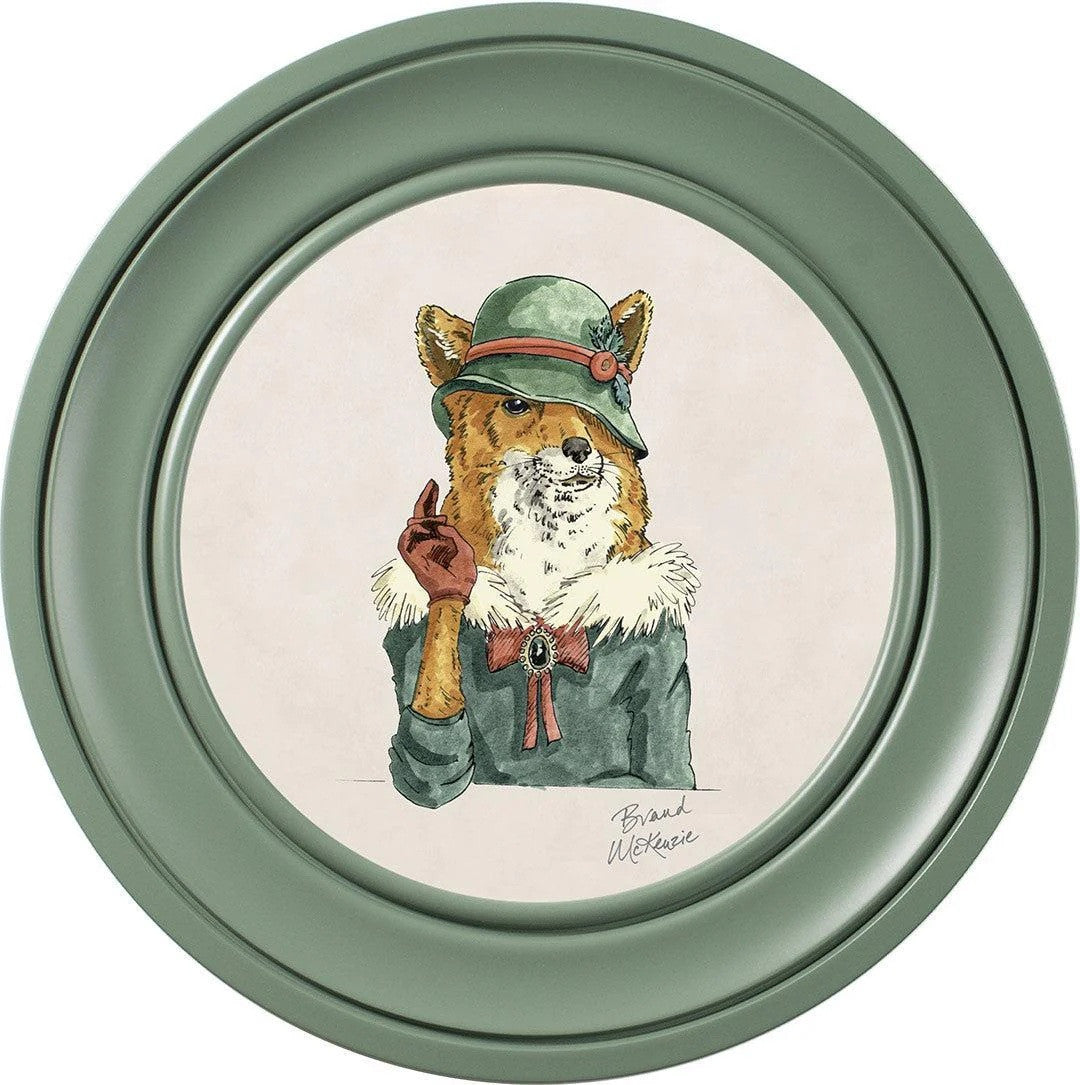 Happy Hour Vixen on Chalk White Framed Art Prints by Brand McKenzie