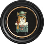 Happy Hour Vixen on Charcoal Black  Framed Art Prints by Brand McKenzie