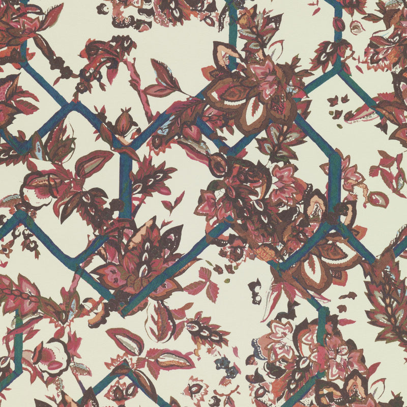 W-CT-CO-WR-24-70 Creeping Trellis Wedgewood Red Wallpaper by Parker & Jules