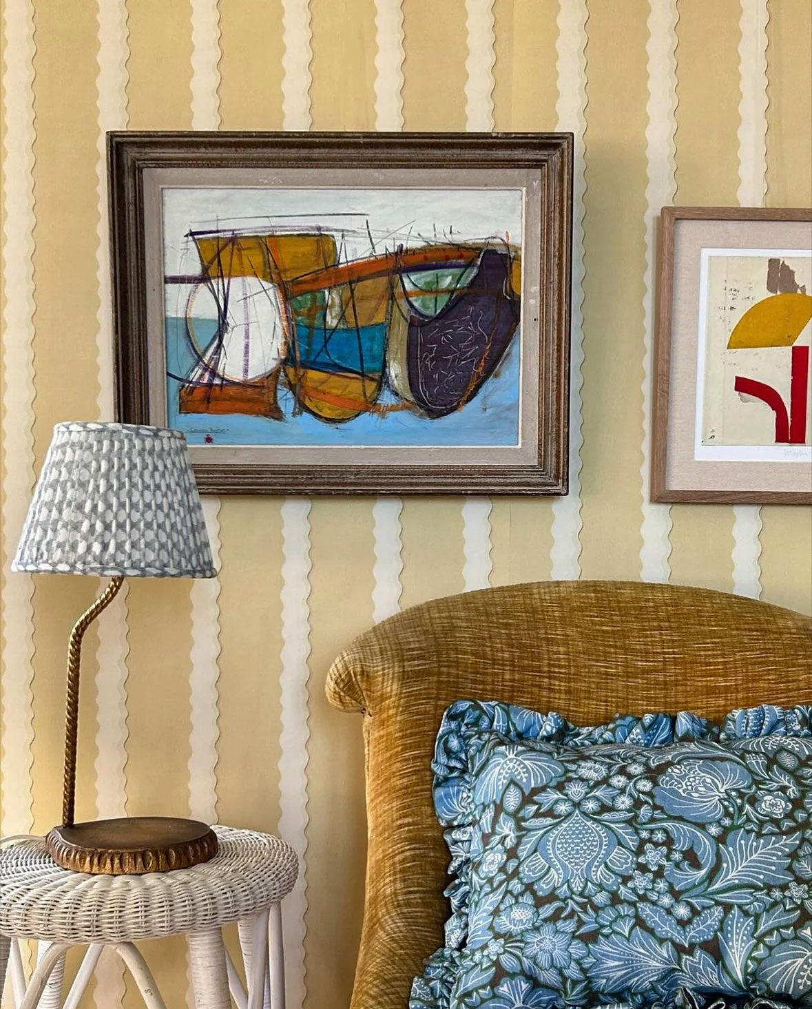 Double Scroll Stripe Wallpaper by Parker & Jules