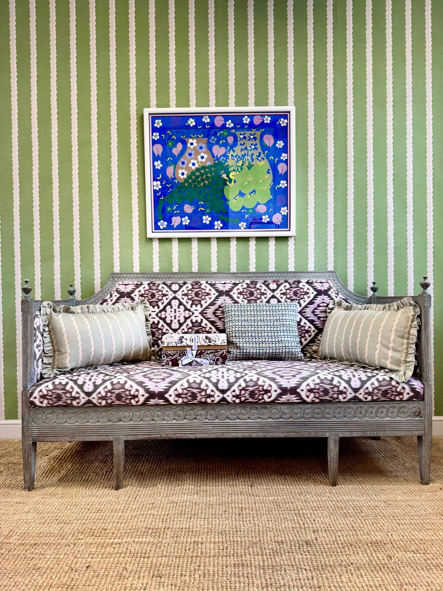 Double Scroll Stripe Wallpaper by Parker & Jules