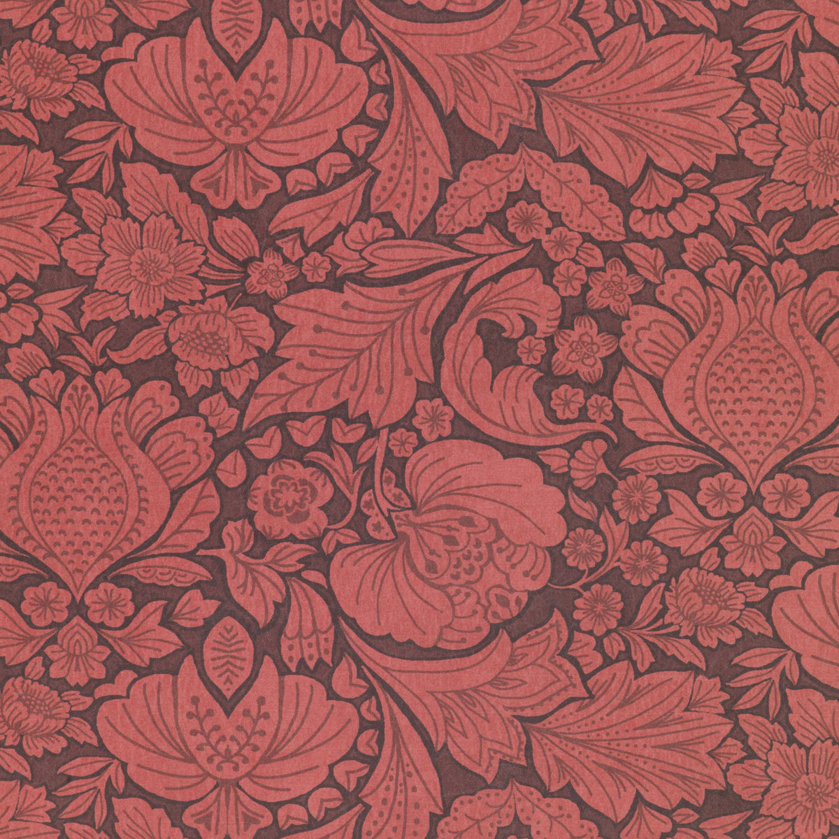Folk Floral Crimson Wallpaper by Parker & Jules