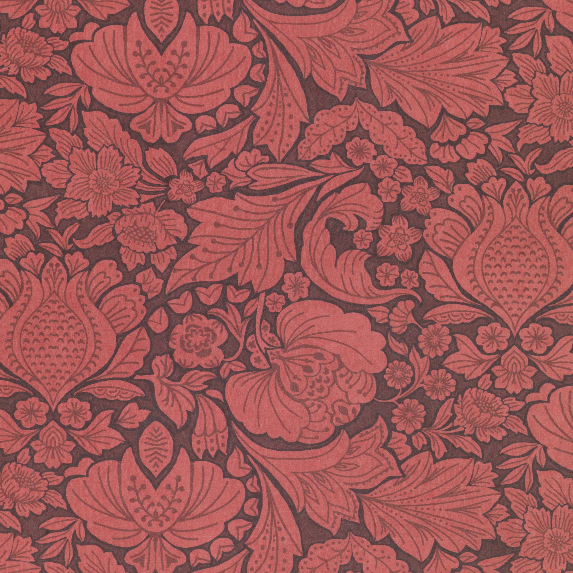W-FF-CO-C-24-70 Folk Floral Crimson Wallpaper by Parker & Jules