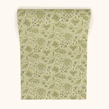 W-FF-CO-PI-24-70 Folk Floral Pistachio Wallpaper by Parker & Jules