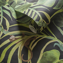 W0083/01 Monkey Business Exotica 2 Ebony Wallpaper by Clarke & Clarke