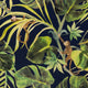 Monkey Business Exotica 2 Indigo Wallpaper by Clarke & Clarke