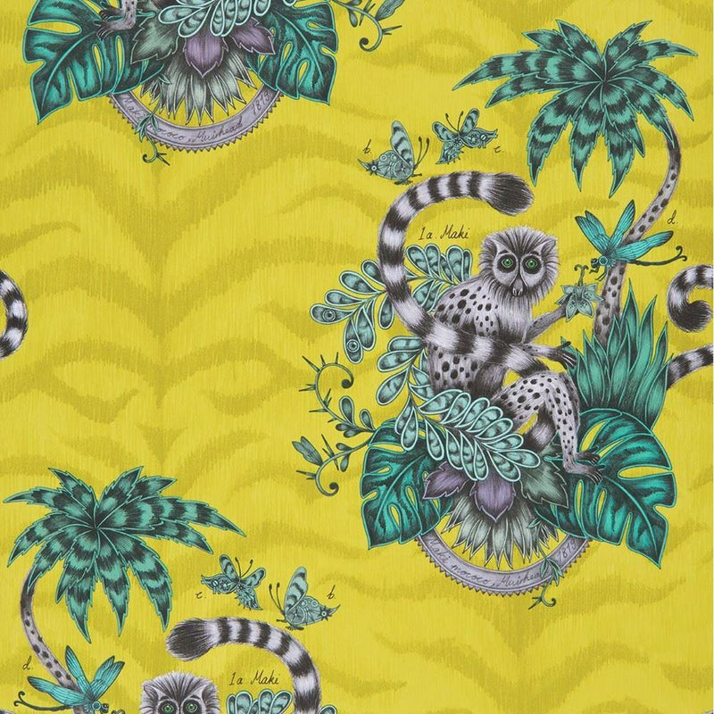 W0103/02 Lemur Animalia Wallpaper By Emma J Shipley Clarke & Clarke