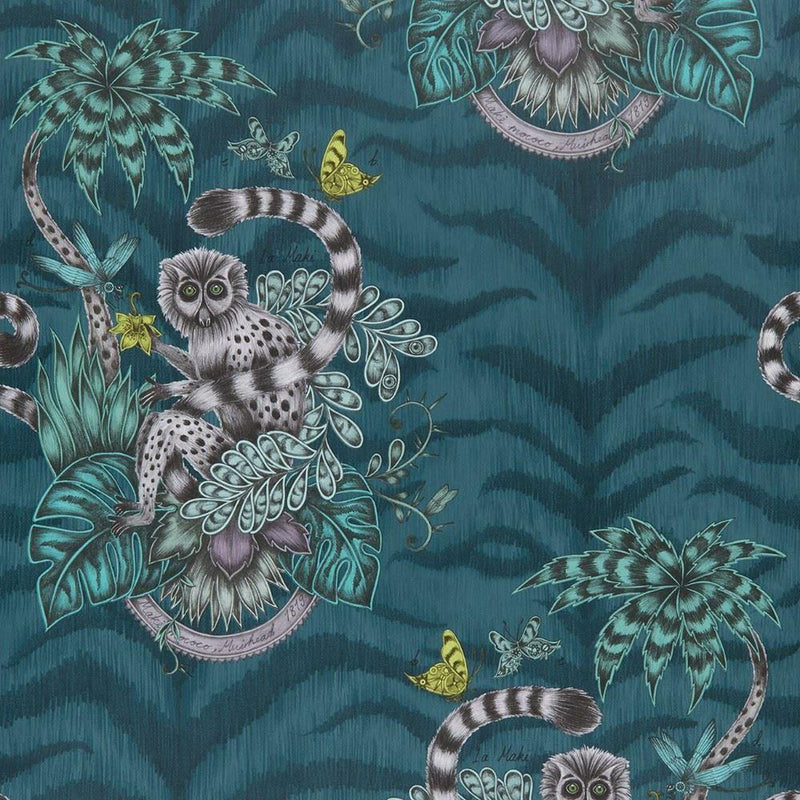 W0103/03 Lemur Animalia Wallpaper By Emma J Shipley Clarke & Clarke