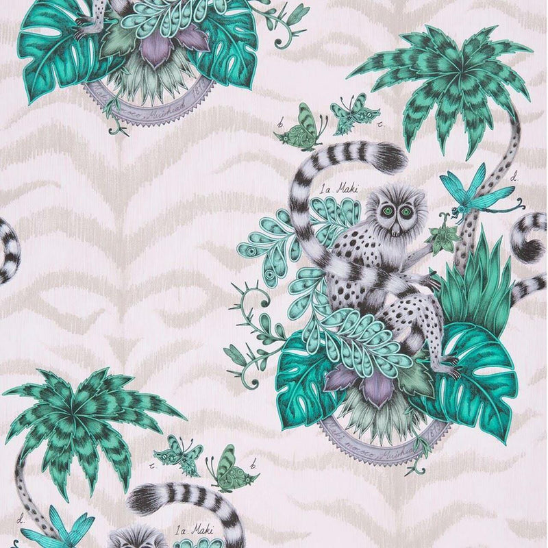 W0103/04 Lemur Animalia Wallpaper By Emma J Shipley Clarke & Clarke