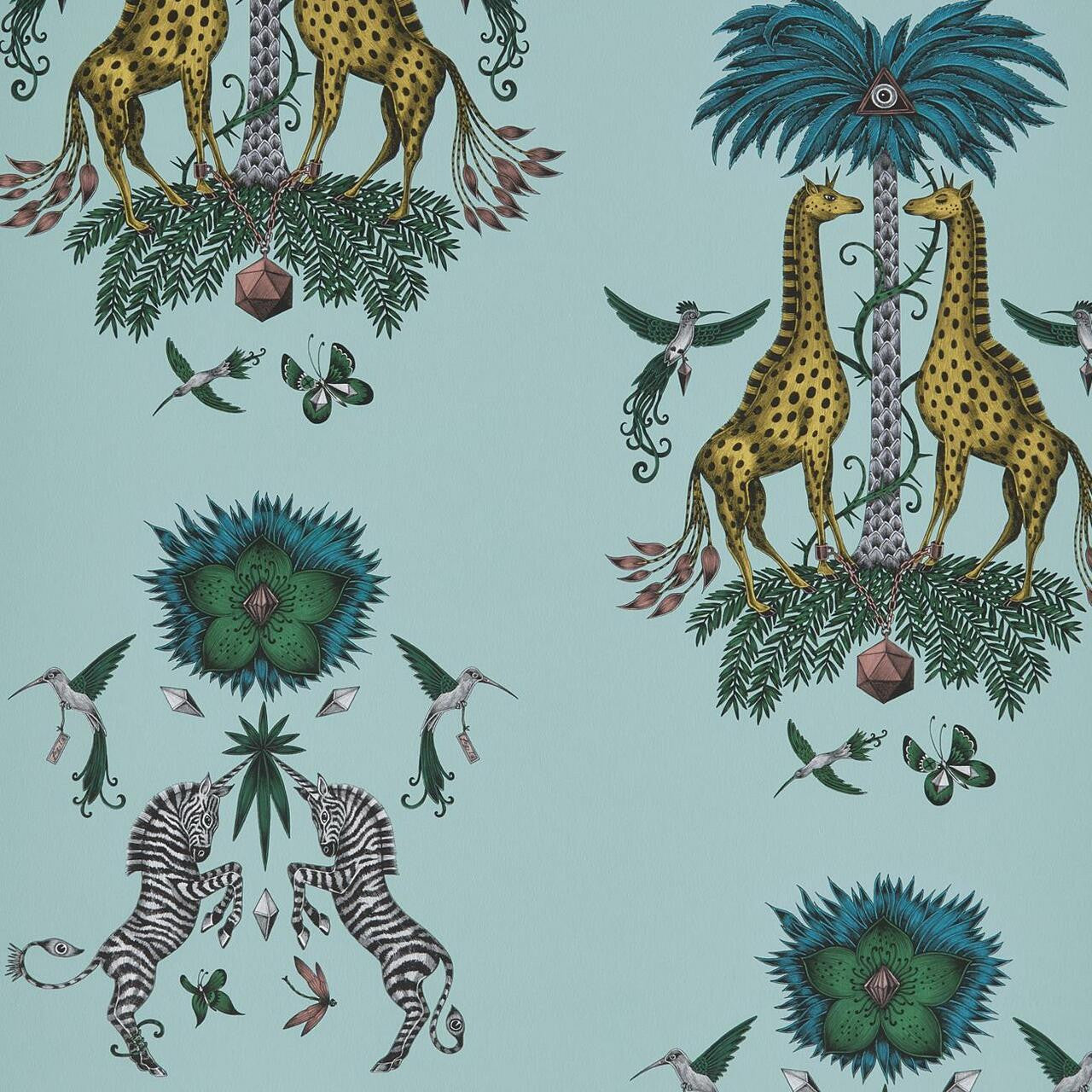 W0114/04 Creatura Wilderie by Emma J Shipley Wallpaper by Clarke & Clarke