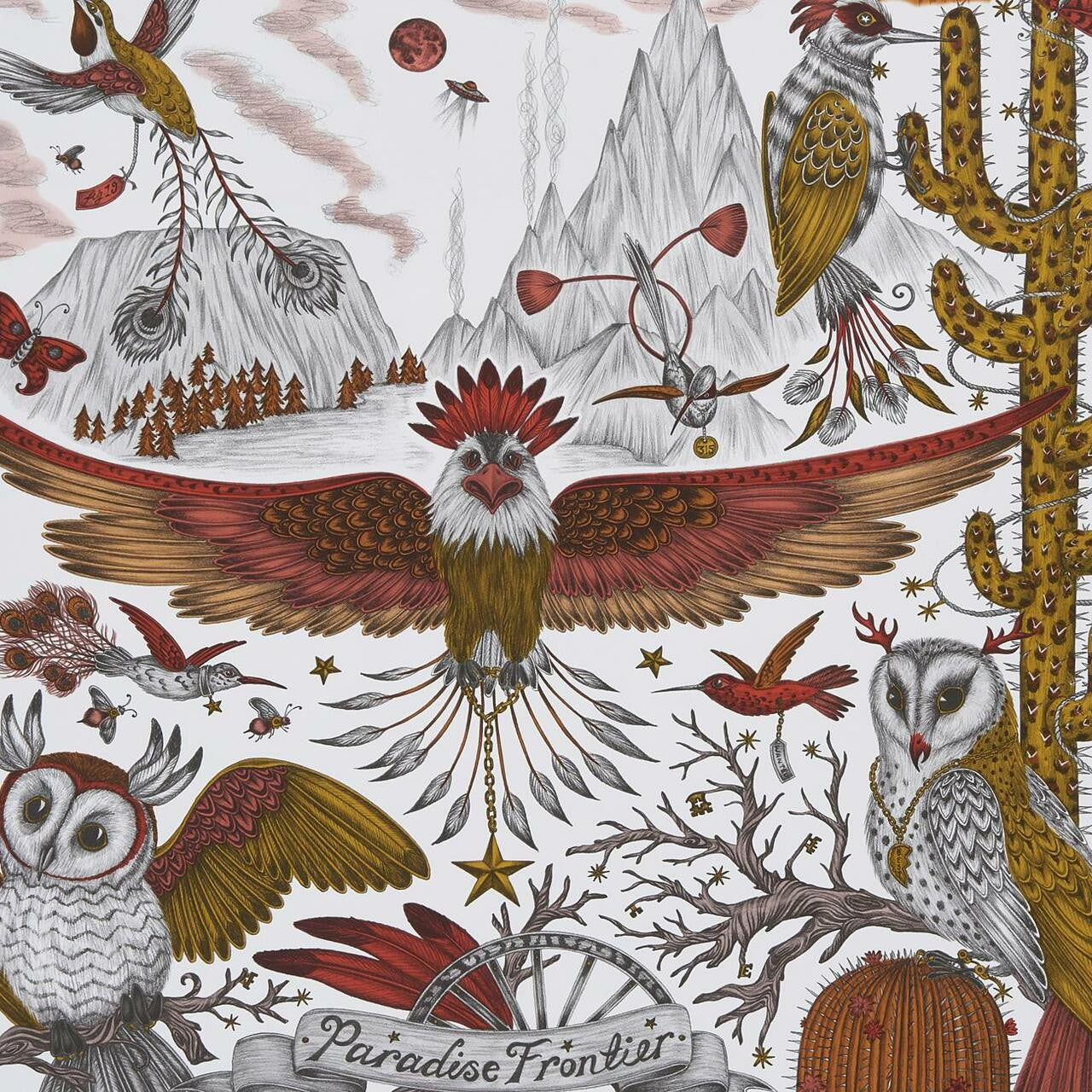 W0116/02 Frontier Wilderie by Emma J Shipley Wallpaper by Clarke & Clarke