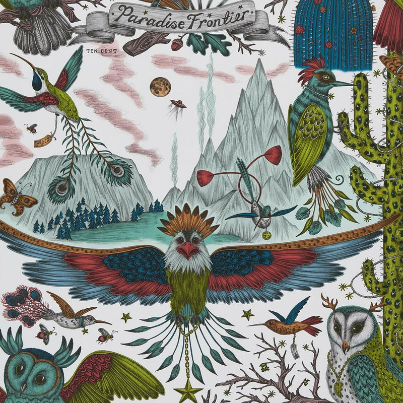W0116/03 Frontier Wilderie by Emma J Shipley Wallpaper by Clarke & Clarke