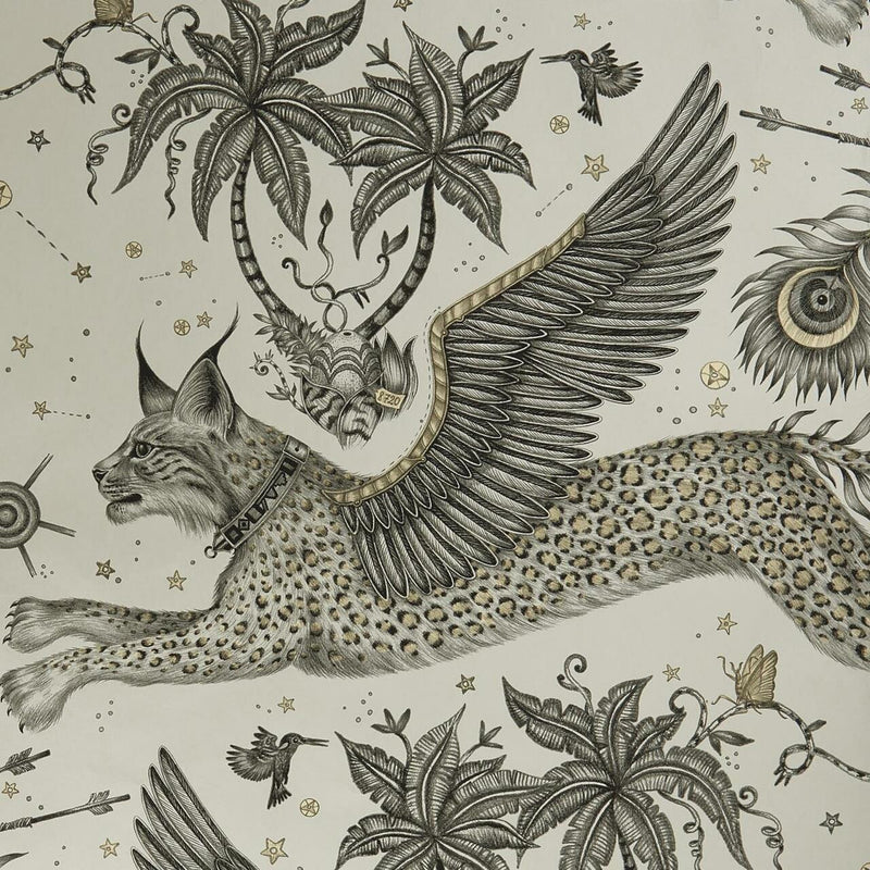 W0118/02 Lynx Wilderie by Emma J Shipley Wallpaper by Clarke & Clarke