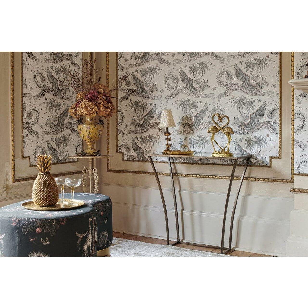 W0118/04 Lynx Wilderie by Emma J Shipley Wallpaper by Clarke & Clarke