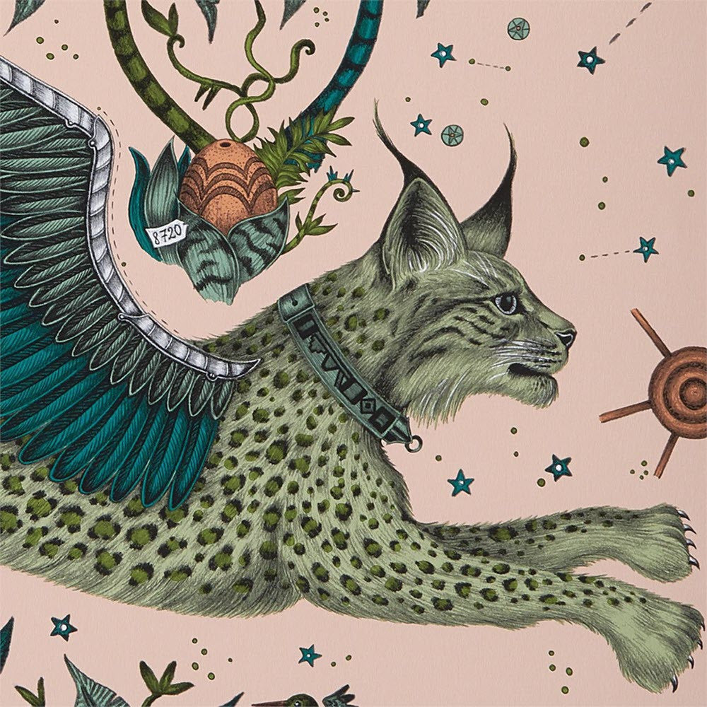 W0118/05 Lynx Wilderie by Emma J Shipley Wallpaper by Clarke & Clarke