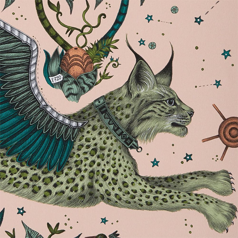 W0118/05 Lynx Wilderie by Emma J Shipley Wallpaper by Clarke & Clarke