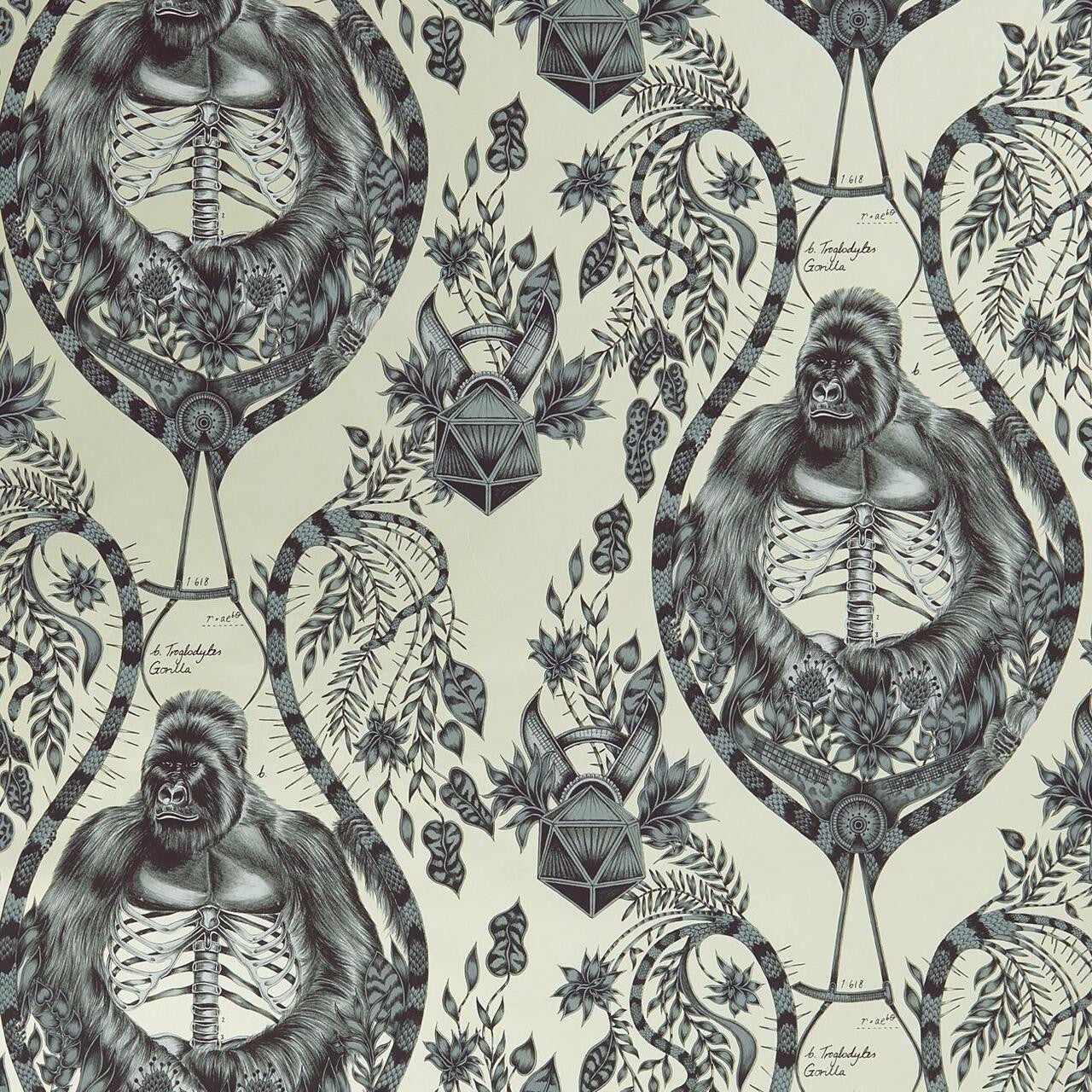 W0120/02 Silverback Wilderie by Emma J Shipley Wallpaper by Clarke & Clarke