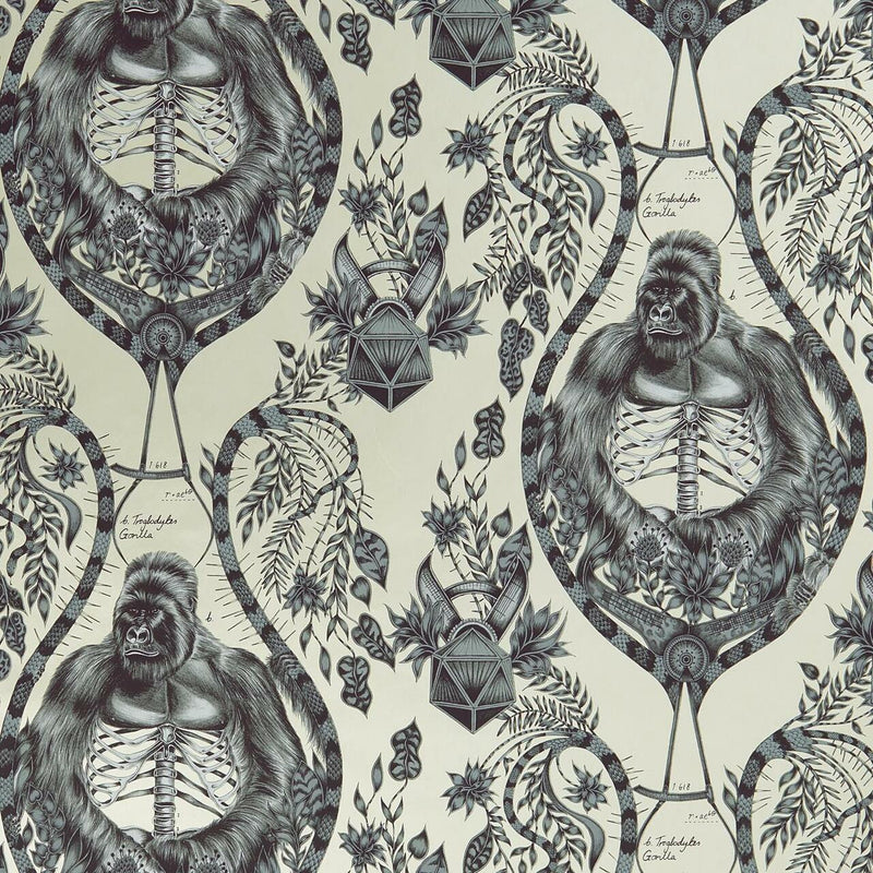 W0120/02 Silverback Wilderie by Emma J Shipley Wallpaper by Clarke & Clarke