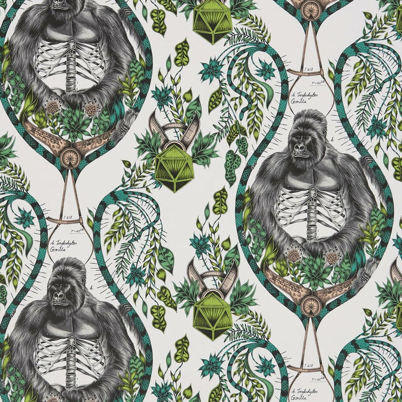 W0120/03 Silverback Wilderie by Emma J Shipley Wallpaper by Clarke & Clarke