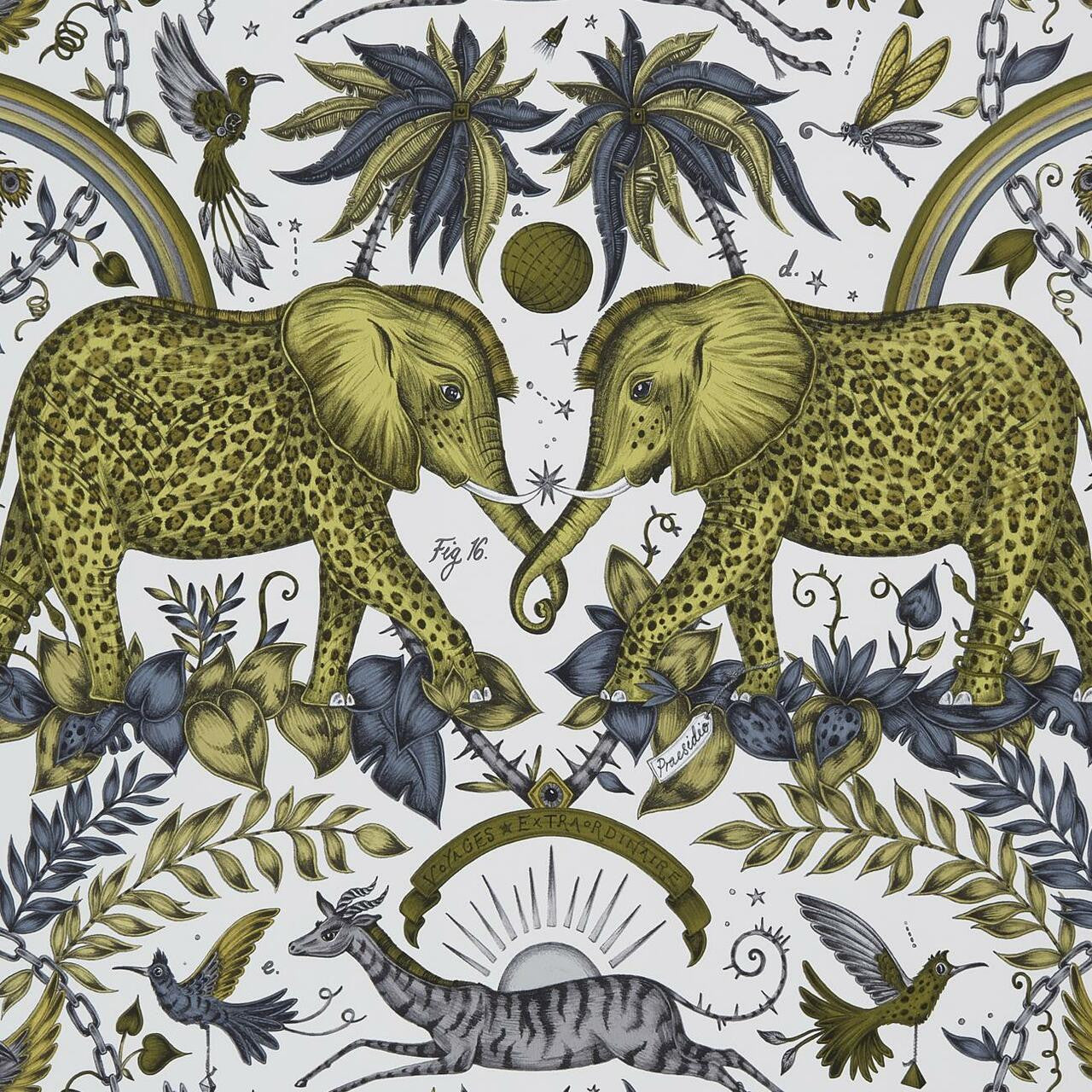 W0121/02 Zambezi Wilderie by Emma J Shipley Wallpaper by Clarke & Clarke