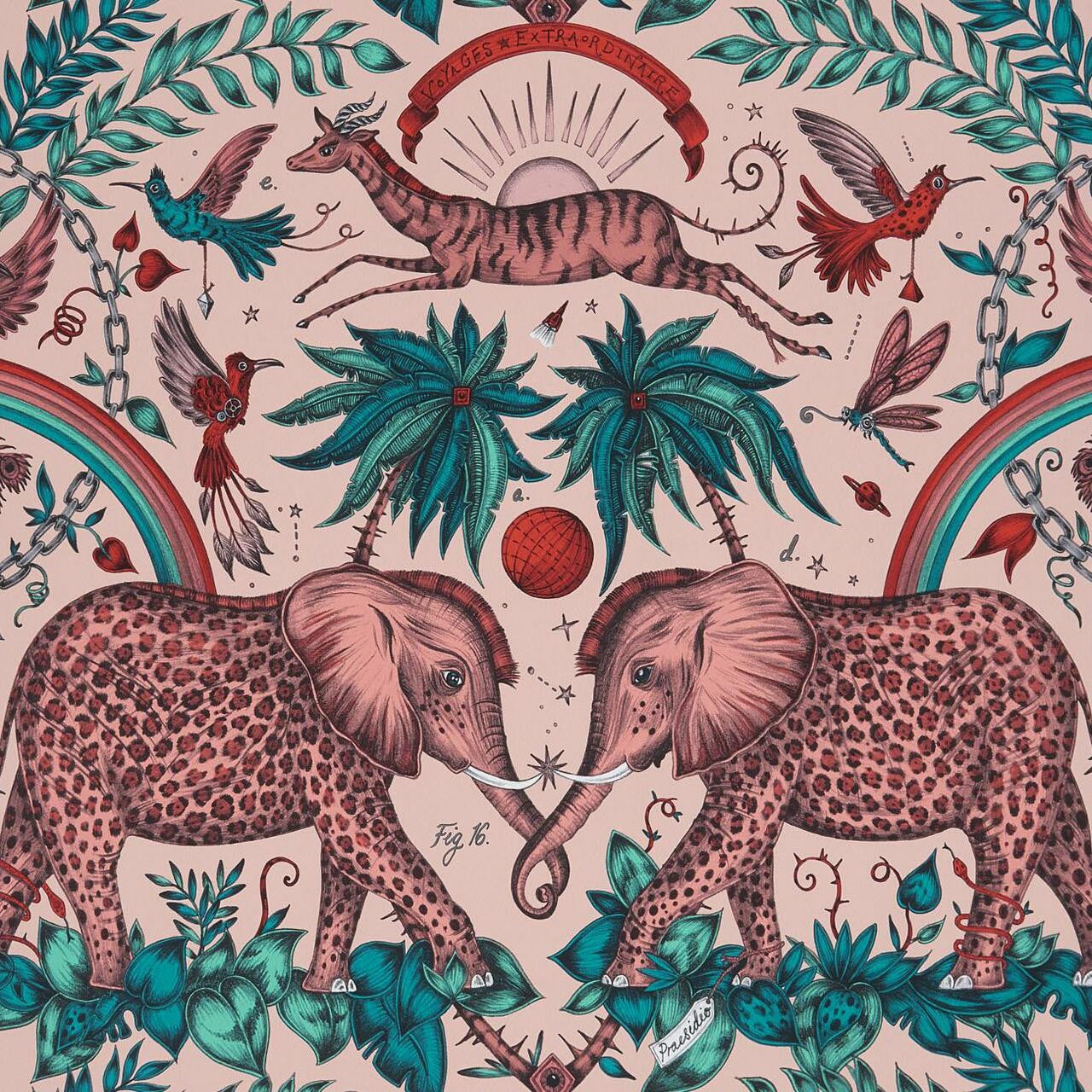W0121/05 Zambezi Wilderie by Emma J Shipley Wallpaper by Clarke & Clarke