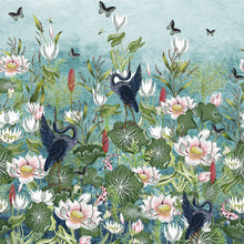 W0138/01 Marine Banner Waterlily Botanical Wonders Wedgwood Wallpaper by Clarke & Clarke