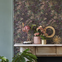 W0140/01 Congo Exotica 2 Amethyst/Emerald Wallpaper by Clarke & Clarke
