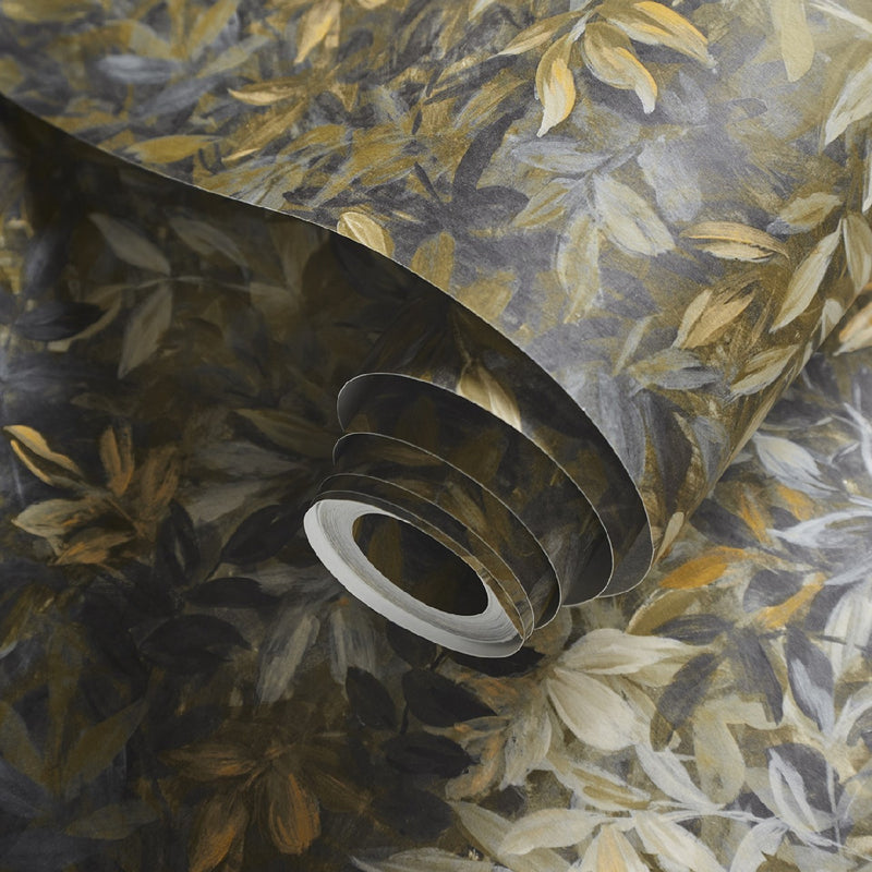 W0140/04 Congo Exotica 2 Noir Wallpaper by Clarke & Clarke