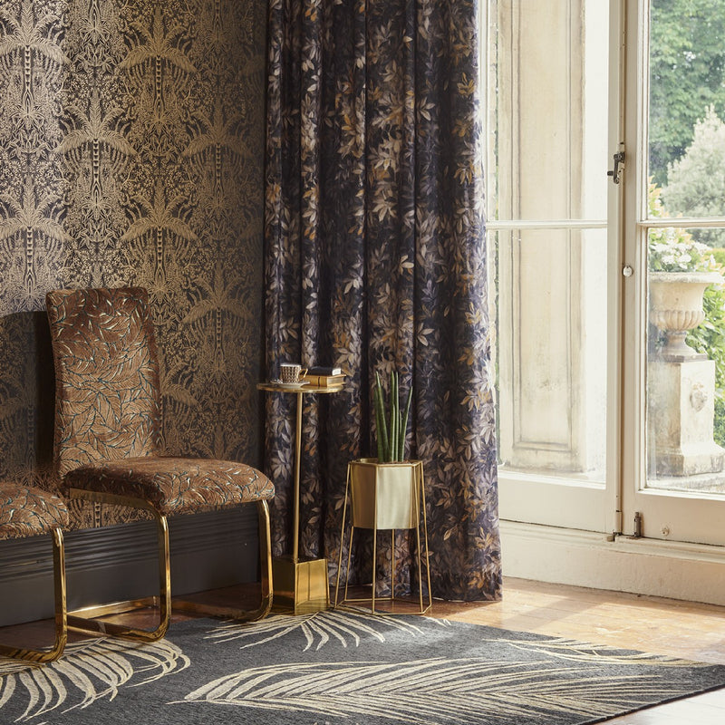 W0141/01 Leopardo Exotica 2 Antique/Noir Wallpaper by Clarke & Clarke