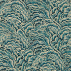 W0142/03 Lumino Exotica 2 Kingfisher/Gilver Wallpaper by Clarke & Clarke