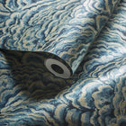W0142/03 Lumino Exotica 2 Kingfisher/Gilver Wallpaper by Clarke & Clarke