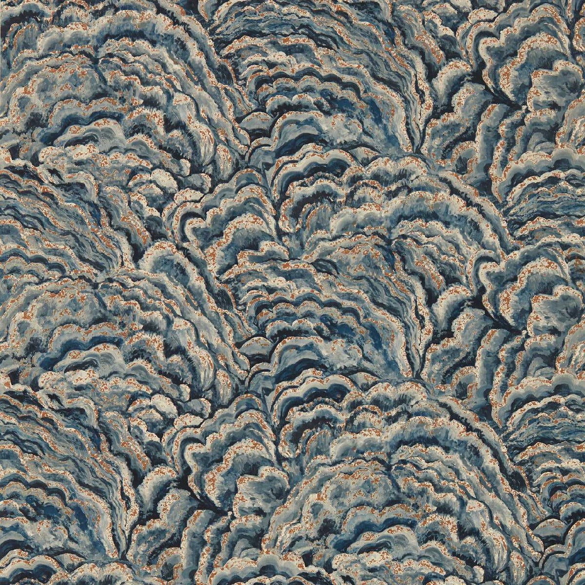 Lumino Exotica 2 Midnight/Copper Wallpaper by Clarke & Clarke
