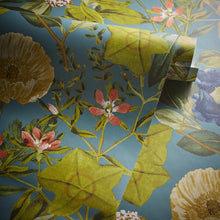 W0143/01 Passiflora Exotica 2 Chambray Wallpaper by Clarke & Clarke