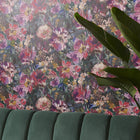 W0145/01 Tahiti Exotica 2 Amethyst/Emerald Wallpaper by Clarke & Clarke