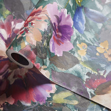 W0145/01 Tahiti Exotica 2 Amethyst/Emerald Wallpaper by Clarke & Clarke