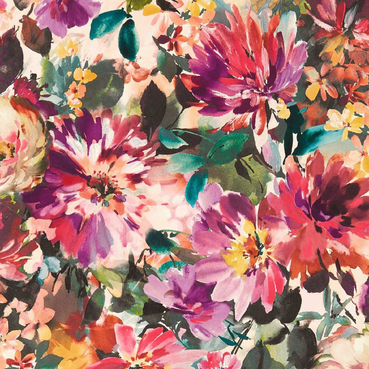 Tahiti Exotica 2 Fuchsia Wallpaper by Clarke & Clarke