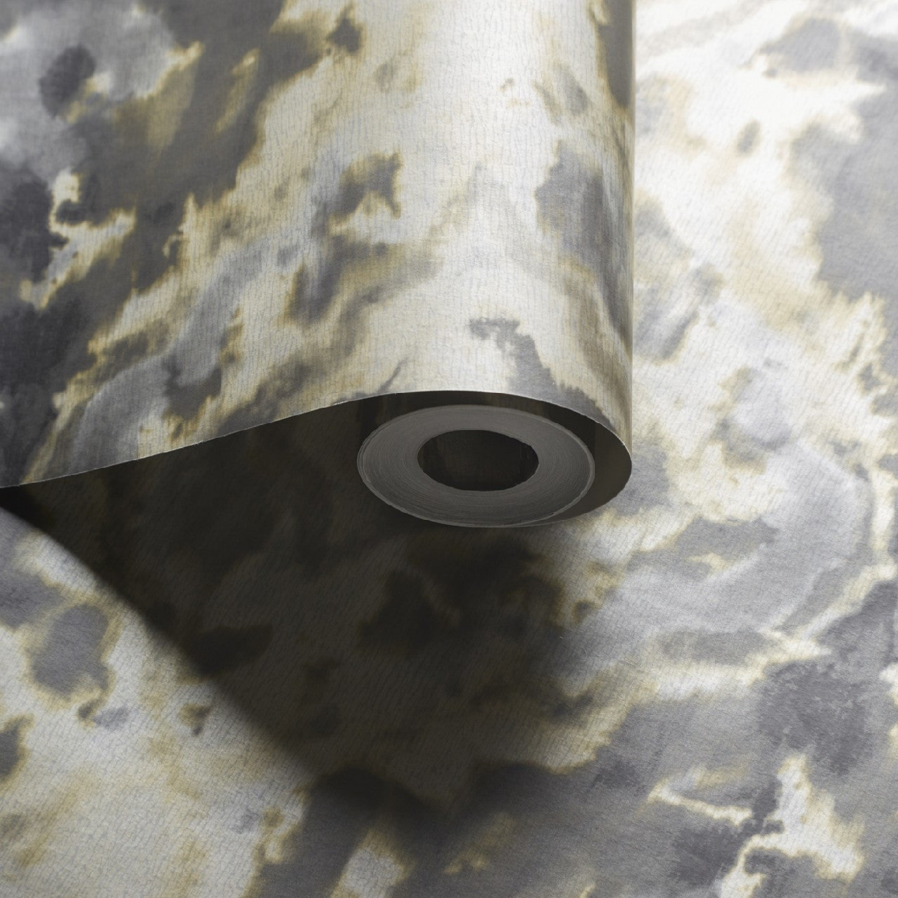 W0147/01 Aqueous Fusion Charcoal Wallpaper by Clarke & Clarke