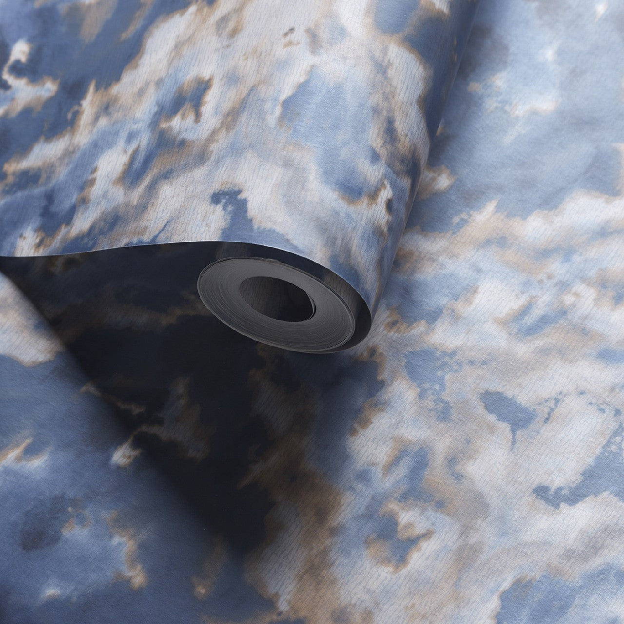 W0147/02 Aqueous Fusion Midnight/Spice Wallpaper by Clarke & Clarke