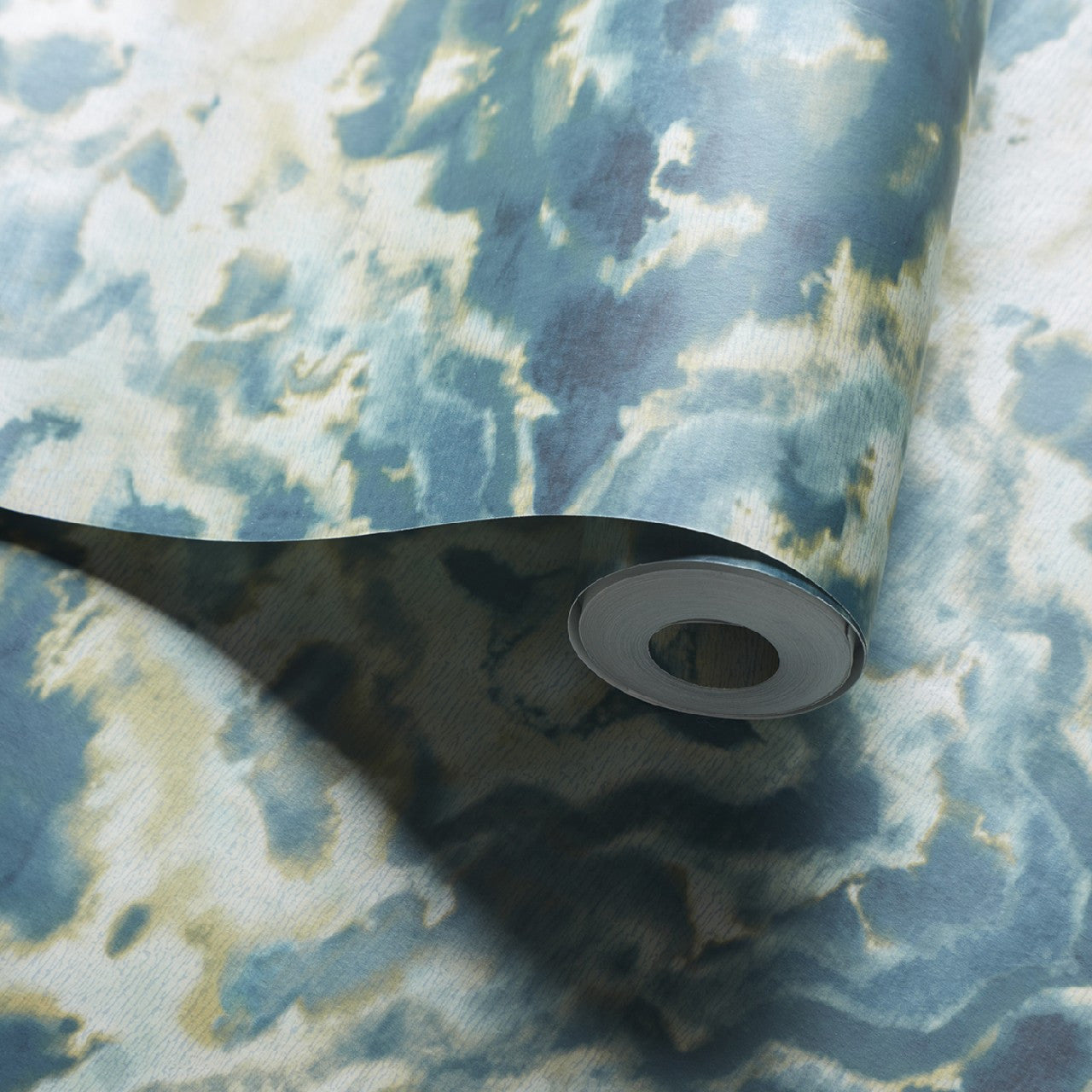 W0147/04 Aqueous Fusion Teal Wallpaper by Clarke & Clarke