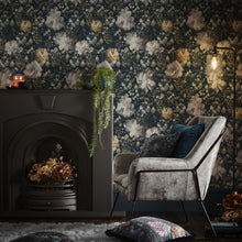 W0148/02 Camile Fusion Midnight/Gold Wallpaper by Clarke & Clarke